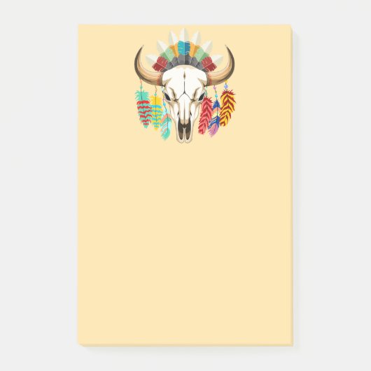 Bizonschedel Native American embleem Post-it® Notes (Voorkant)
