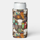 Bizonschedel Native American embleem Seltzer Blikjeskoeler (Seltzer Voorkant)