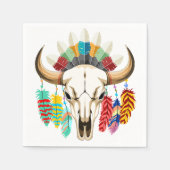 Bizonschedel Native American embleem Servet (Voorkant)