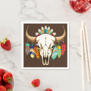 Bizonschedel Native American embleem Servet