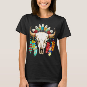 Bizonschedel Native American embleem T-shirt