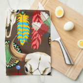 Bizonschedel Native American embleem Theedoek (Quarter Fold)