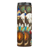 Bizonschedel Native American embleem Thermosbeker (Achterkant)