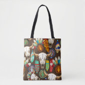 Bizonschedel Native American embleem Tote Bag (Voorkant)