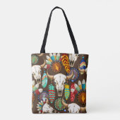 Bizonschedel Native American embleem Tote Bag (Achterkant)