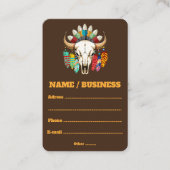 Bizonschedel Native American embleem Visitekaartje (Voorkant)