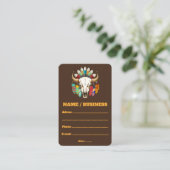 Bizonschedel Native American embleem Visitekaartje (Staand voorkant)