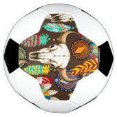 Bizonschedel Native American embleem Voetbal (Gedraaid)