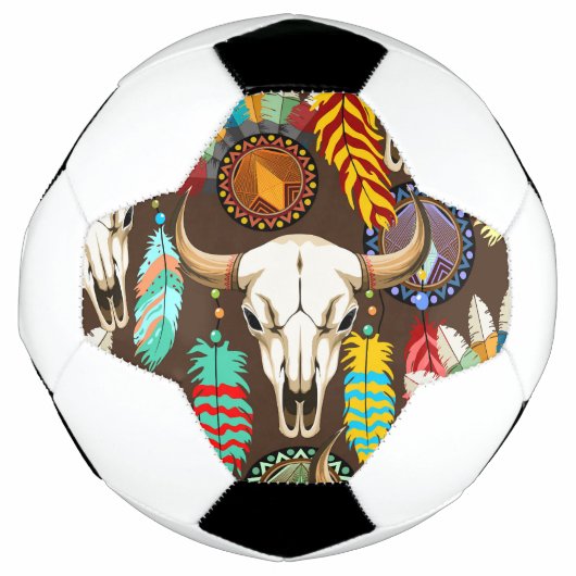 Bizonschedel Native American embleem Voetbal (Voorkant)