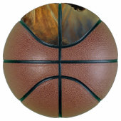 Bizonsilhouet bij zonsondergang basketbal (Rechts)