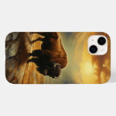 Bizonsilhouet bij zonsondergang Case-Mate iPhone case (Achterkant (horizontaal))