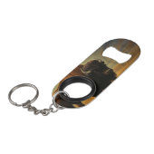 Bizonsilhouet bij zonsondergang mini flessenopener (Voorkant Gekanteld)