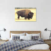 Bizonstier in Yellowstone National Canvas Afdruk (Insitu (Slaapkamer))