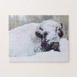 Bizonstier, winterjas legpuzzel