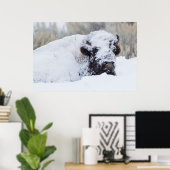 Bizonstier, winterjas poster (Thuiskantoor)