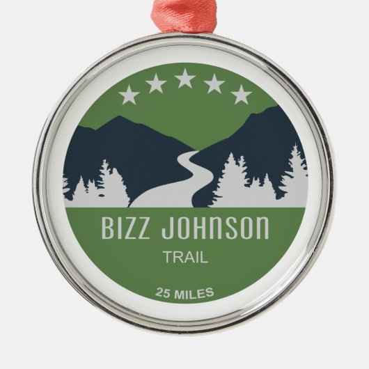 Bizz Johnson Trail Metalen Ornament (Voorkant)