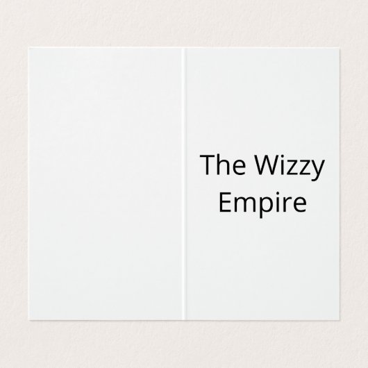 bizz-kaart visitekaartje (Binnenkant ongevouwen)