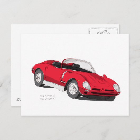 Bizzarrini 5300 Spyder S.I. Briefkaart (Voorkant / Achterkant)