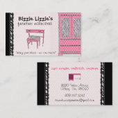 Bizzie Lizzie Zebra en Stippen Visitekaartje (Voorkant / Achterkant)