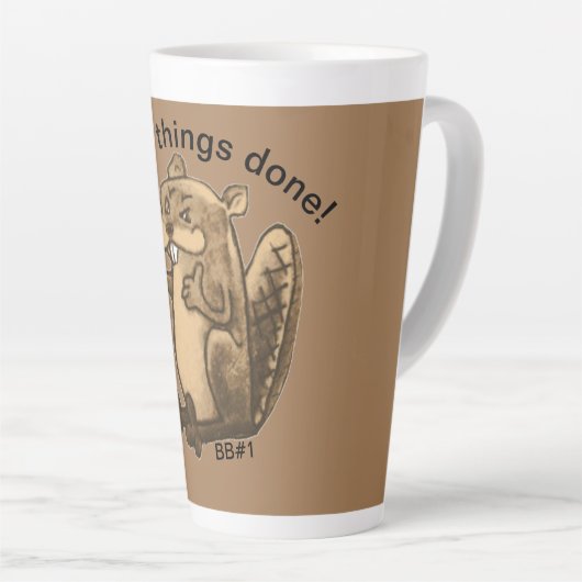 Bizzy Beaver #1 Latte Mok (Rechterhoek)