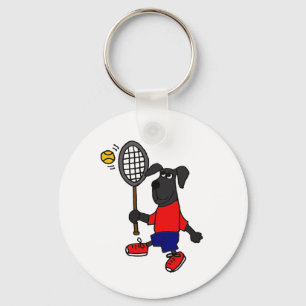 BJ- Funny Puppy Dog-speltennis Sleutelhanger