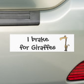 BJ- Funny Sad Giraffe Bumpersticker (Op auto)