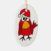 BJ - Roodkardinaal kerstversiering Keramisch Ornament (Rechts)