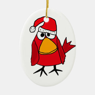 BJ - Roodkardinaal kerstversiering Keramisch Ornament