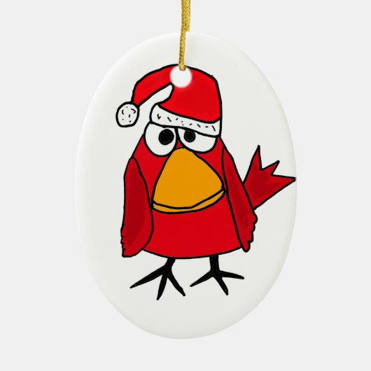 BJ - Roodkardinaal kerstversiering Keramisch Ornament (Voorkant)