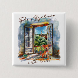 Bjelovar Vierkante Button 5,1 Cm