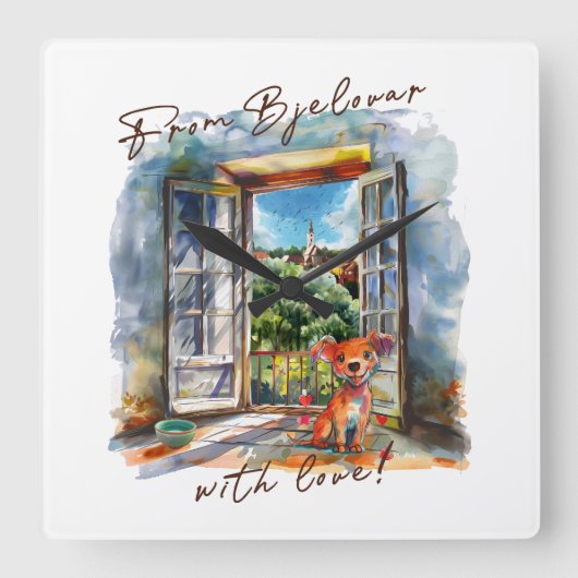 Bjelovar Vierkante Klok (Voorkant)