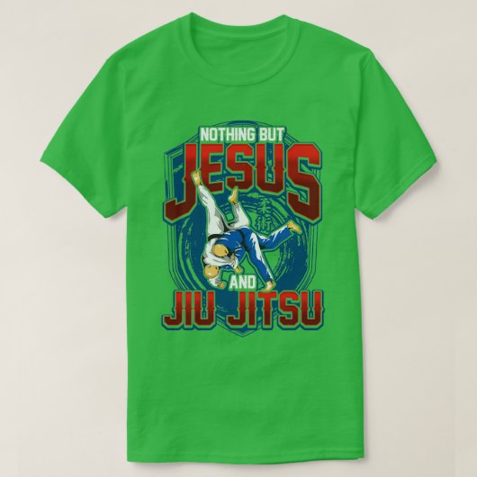 BJJ alleen Jezus en Jiu Jitsu Jiu Jitsu T-shirt (Design voorkant)