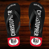 BJJ Black Belt Rolling Toevoegen Jouw naam Jiu Jit Teenslippers