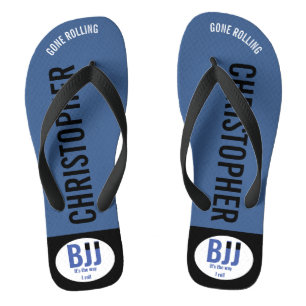 BJJ Blue Belt Gone Rolling Toevoegen Jouw naam Jiu Teenslippers