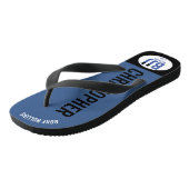 BJJ Blue Belt Gone Rolling Toevoegen Jouw naam Jiu Teenslippers (Schuin)