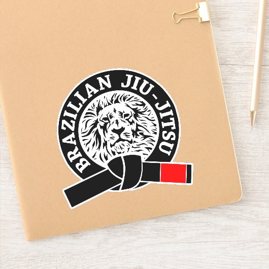 BJJ - Braziliaans Jiu-Jitsu Leeuw Embleem Sticker (Notitieboek)