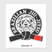 BJJ - Braziliaans Jiu-Jitsu Leeuw Embleem Sticker (Vel)