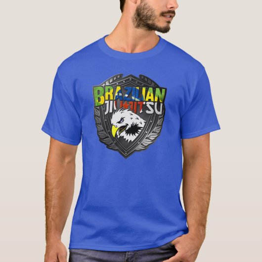 BJJ - Braziliaans Jiu Jitsu Shield T-shirt (Voorkant)