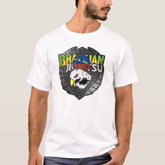 BJJ - Braziliaans Jiu Jitsu Shield T-shirt (Voorkant)