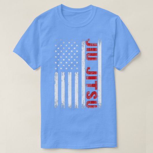 BJJ Braziliaanse Jiu Jitsu American Flag US T-shirt (Design voorkant)