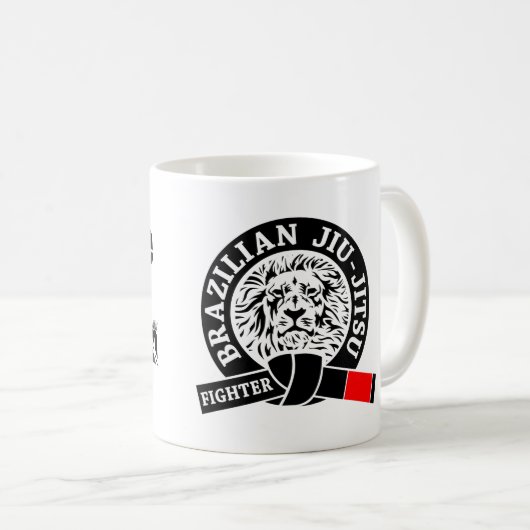 BJJ - Braziliaanse Jiu-Jitsu Strijder Koffiemok (Voorkant rechts)