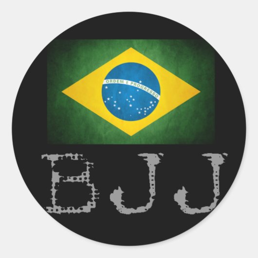 BJJ Braziliaanse Jiu Jitsu Vlag Sticker (Voorkant)