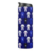 BJJ Brazilian Jiu Jitsu GI Pattern Thermosbeker (Geroteerd rechts)