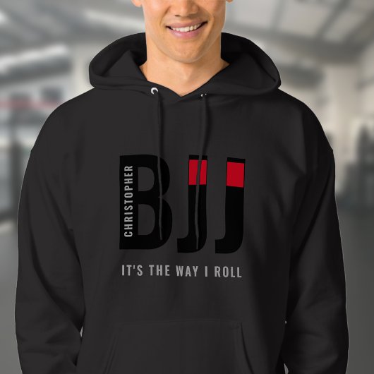 BJJ Brazilian Jiu Jitsu Naam toevoegen Black Belt Hoodie