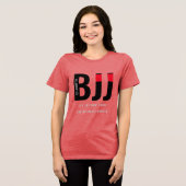 BJJ Brazilian Jiu Jitsu Naam toevoegen Vrouw Tri-Blend Shirt (Voorkant volledig)