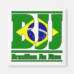 BJJ Brazililian Jiu Jitsu Flag MMA Magneet
