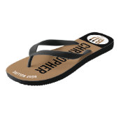 BJJ Brown Belt Rolling Toevoegen Jouw naam Jiu Jit Teenslippers (Schuin)
