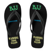 BJJ Choke Hazard jouw naam toevoegen Teenslippers (Voetbed)