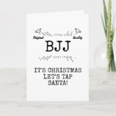 BJJ Christmas Fun Let's Tap Santa Gepersonaliseerd Feestdagen Kaart (Voorkant)