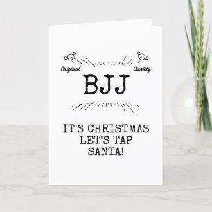 BJJ Christmas Fun Let's Tap Santa Gepersonaliseerd Feestdagen Kaart